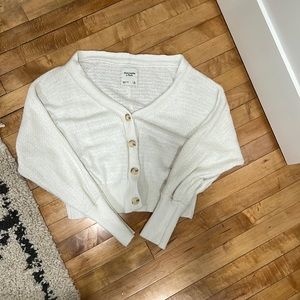 Abercrombie White cardigan
